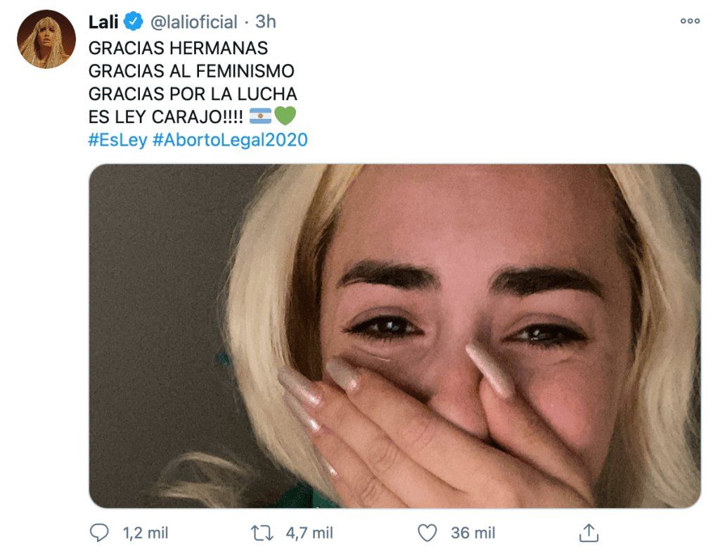 El posteo lleno de emoción de Lali Espósito