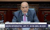 Guillermo Francos, jefe de Gabinete, durante su paso por el Congreso.