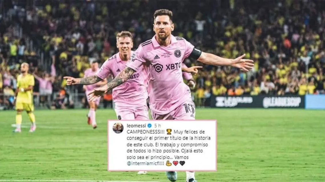Messi celebró la Leagues Cup con Inter Miami.