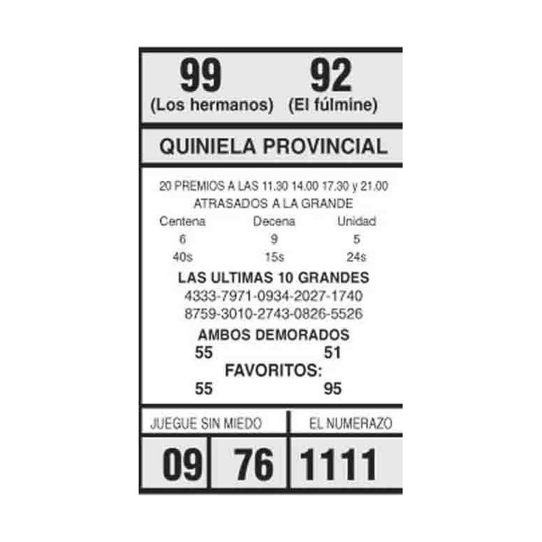 LOS NUMEROS PROVINCIAL