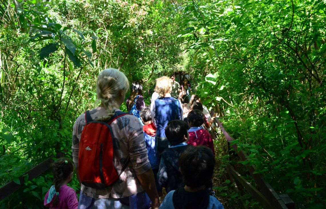 El eje de Biodiversidad lleva a las escuelas a conocer la Reserva Ecológica.