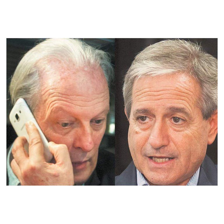 Sindicalista Andrés Rodríguez y ministro de Modernización Andrés Ibarra