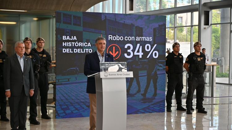 Presentación del mapa del delito en la ciudad, a cargo Jorge Macri.